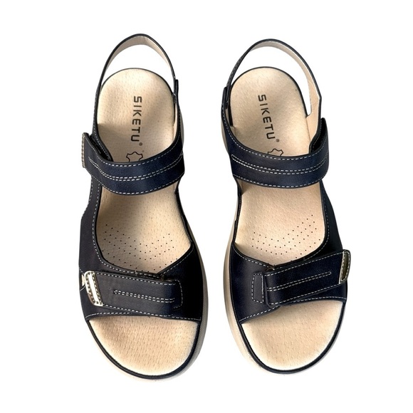 Siketu Comfort Walking Sandals with Velcro Straps. Navy Blue Size 39 US 8 #1527 - Picture 6 of 8